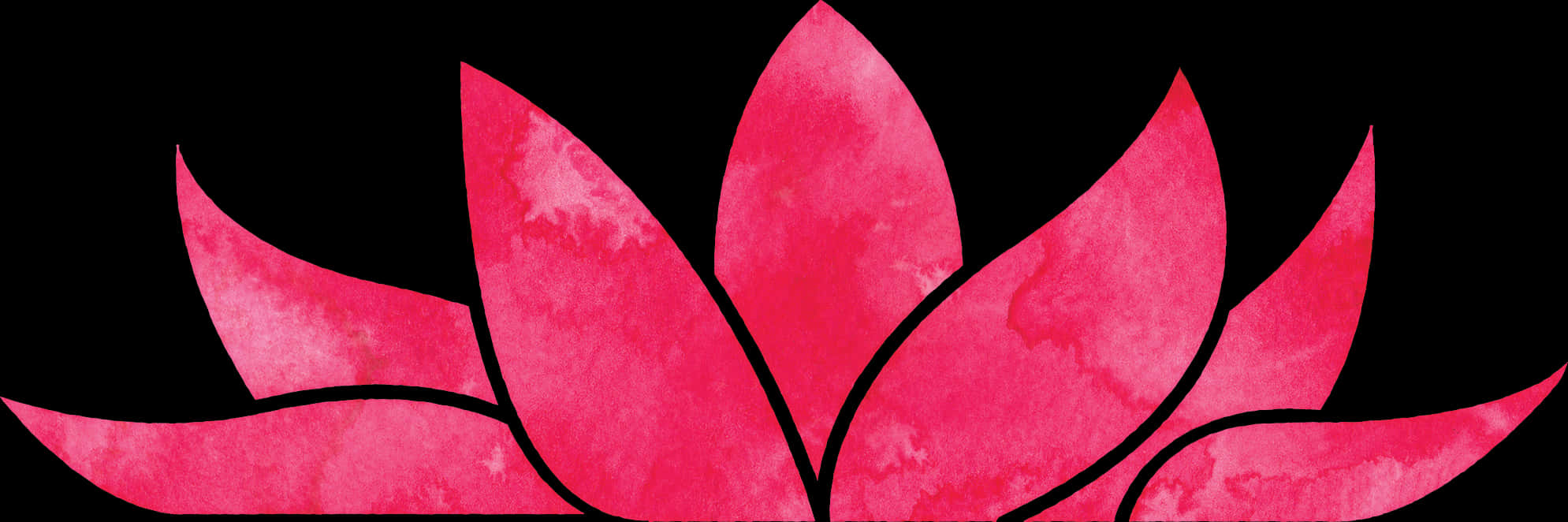 Pink Lotus Illustration PNG Image