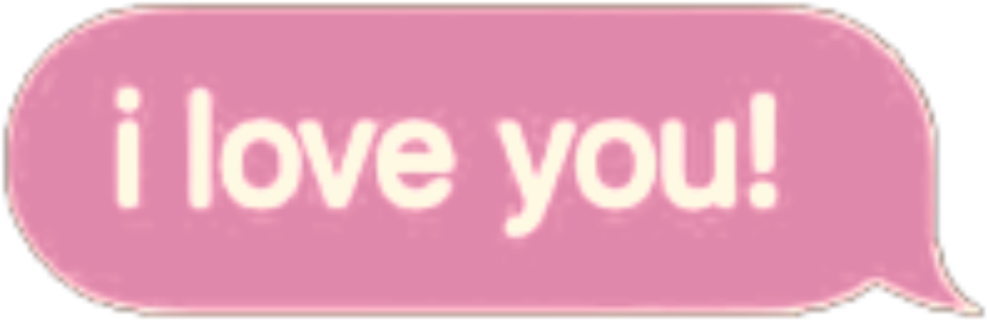 Pink Love Message Bubble PNG Image