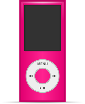 Pink M P3 Player Icon PNG Image