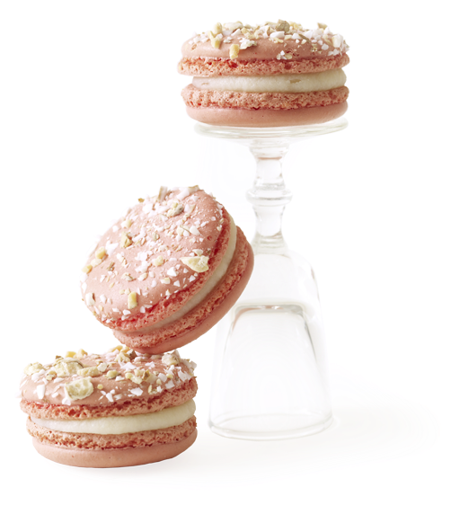 Pink Macaronson Glass Stand PNG Image