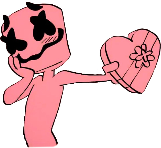 Pink Mello With Heart Box PNG Image