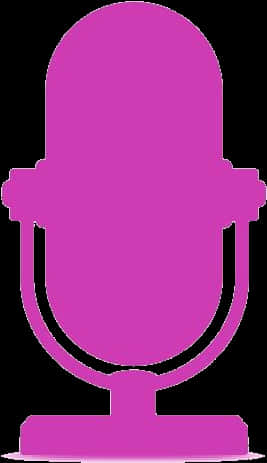 Pink Microphone Silhouette PNG Image