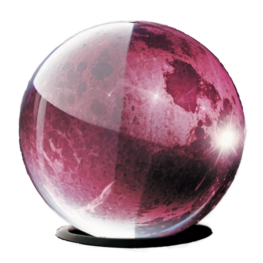 Pink Moon In Crystal Ball Png Rie3 PNG Image