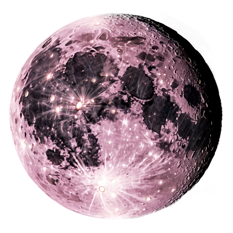 Pink Moon Through Telescope View Png 68 PNG Image