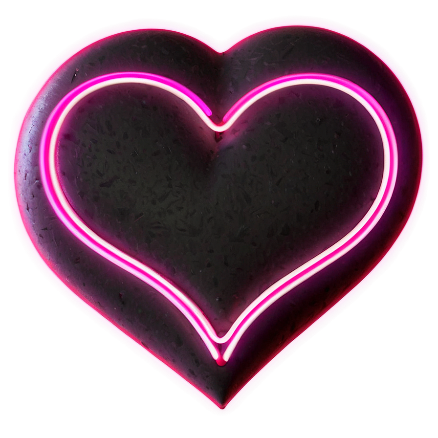 Pink Neon Heart Png Jaw3 PNG Image