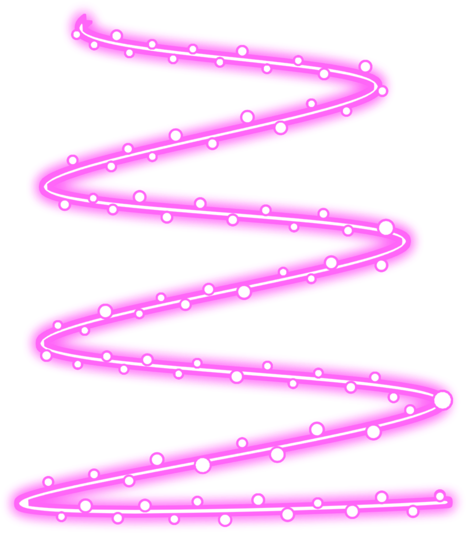 Pink Neon Spiral Line PNG Image