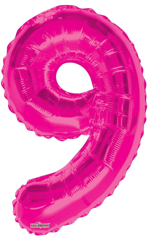 Pink Number9 Balloon PNG Image