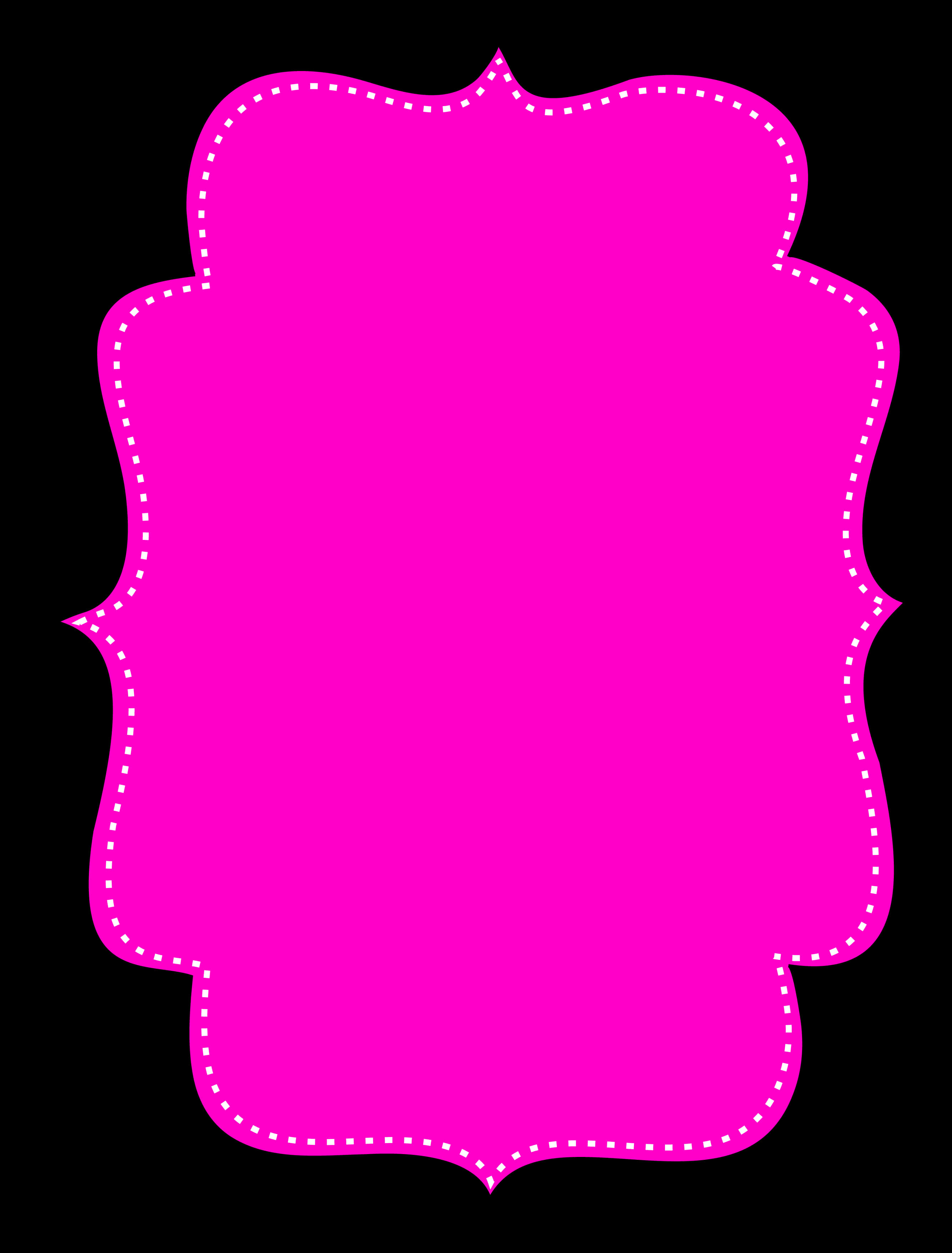 Pink Outlined Shapeon Black Background PNG Image