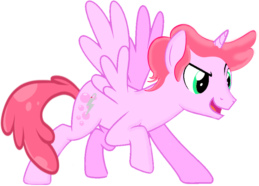 Pink Pegasus Pony Vector PNG Image