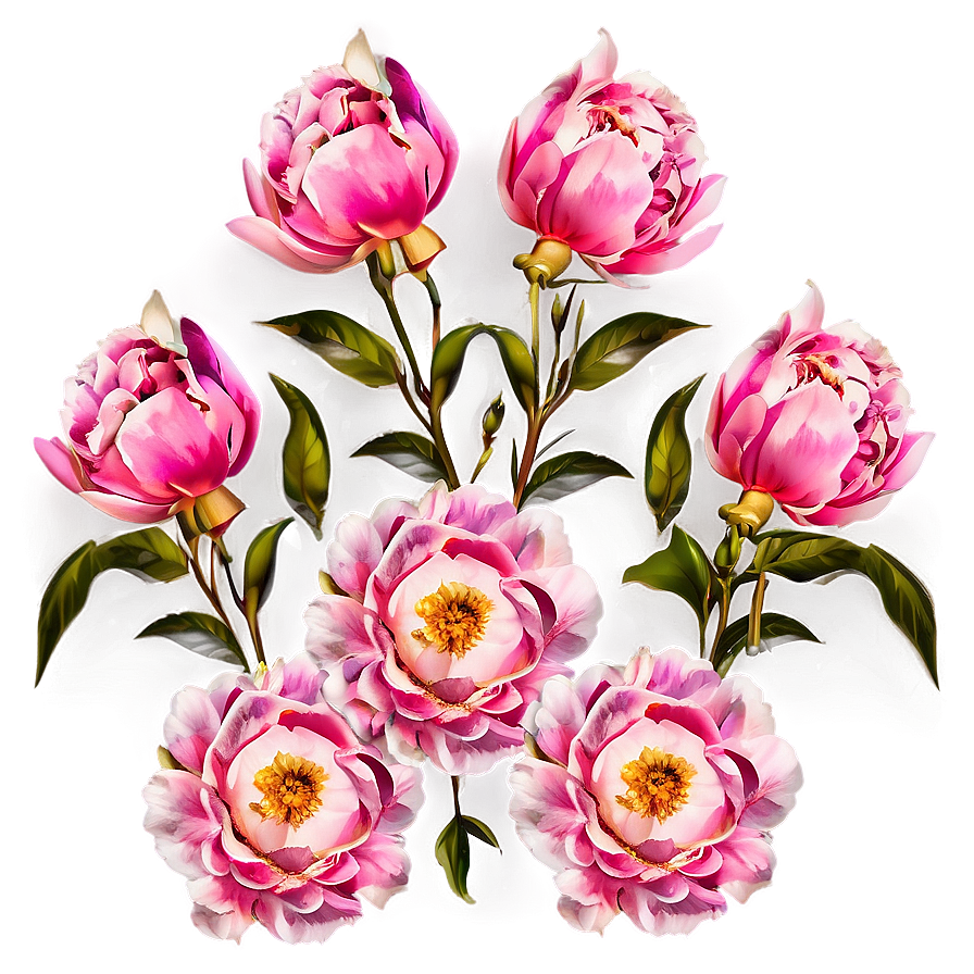 Pink Peonies Png Hsl PNG Image