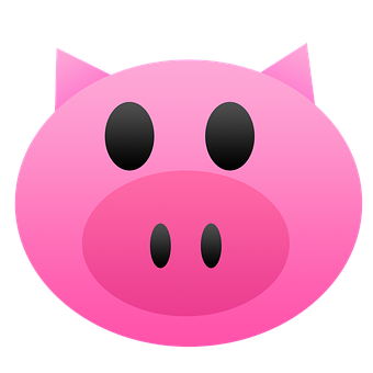 Pink Pig Emoji Graphic PNG Image