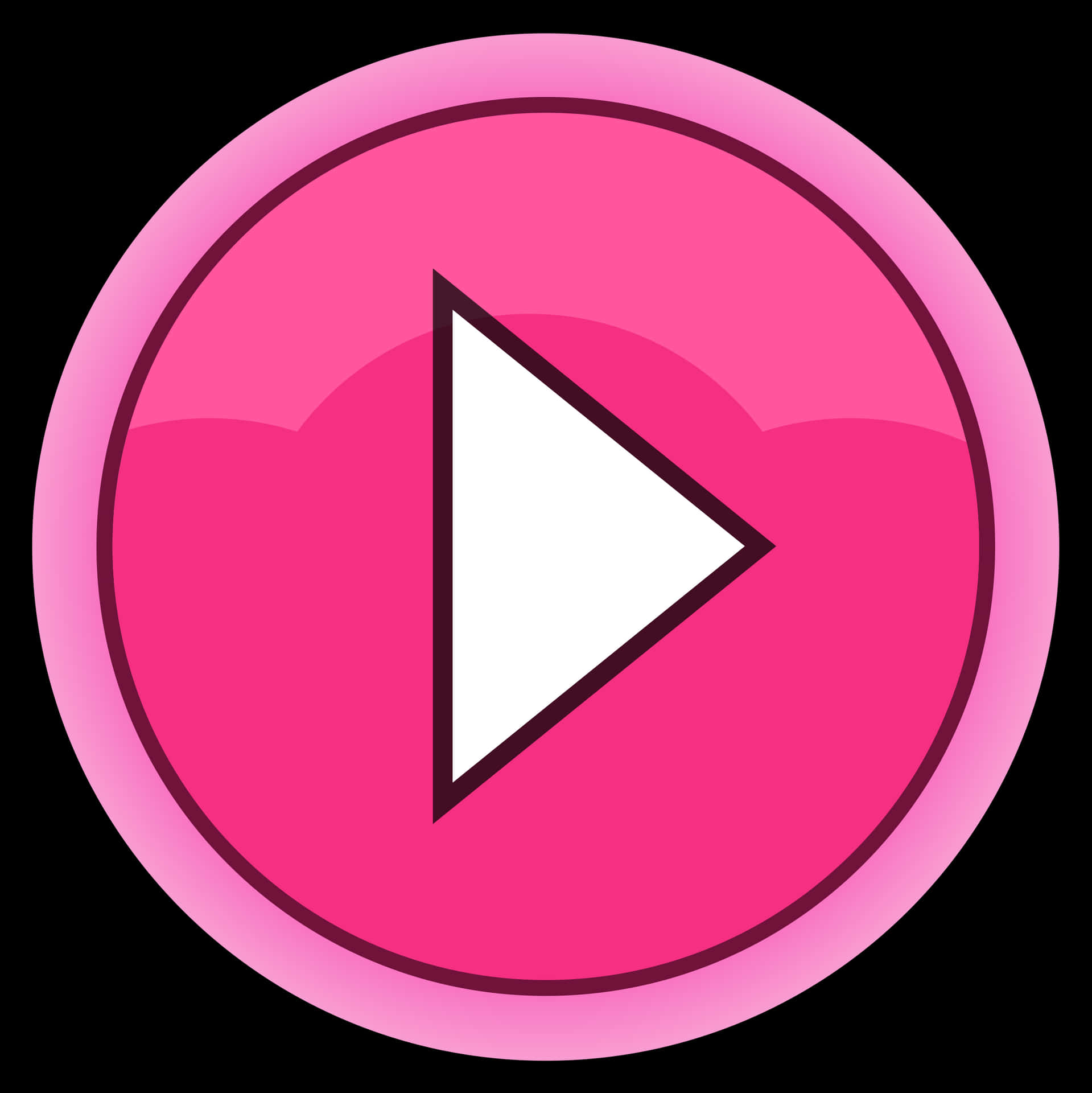 Pink Play Button Graphic PNG Image