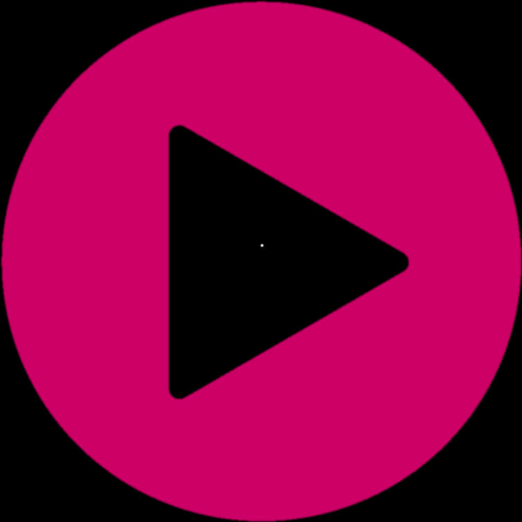 Pink Play Button Icon PNG Image