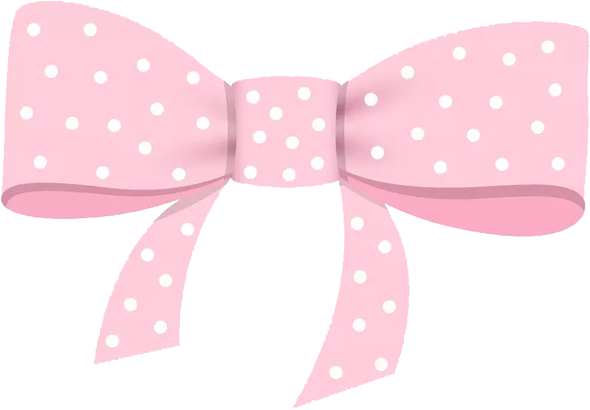 Pink Polka Dot Bow PNG Image