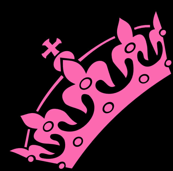 Pink Princess Crown Graphic PNG Image