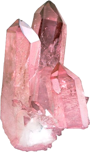 Pink Quartz Crystal Cluster PNG Image