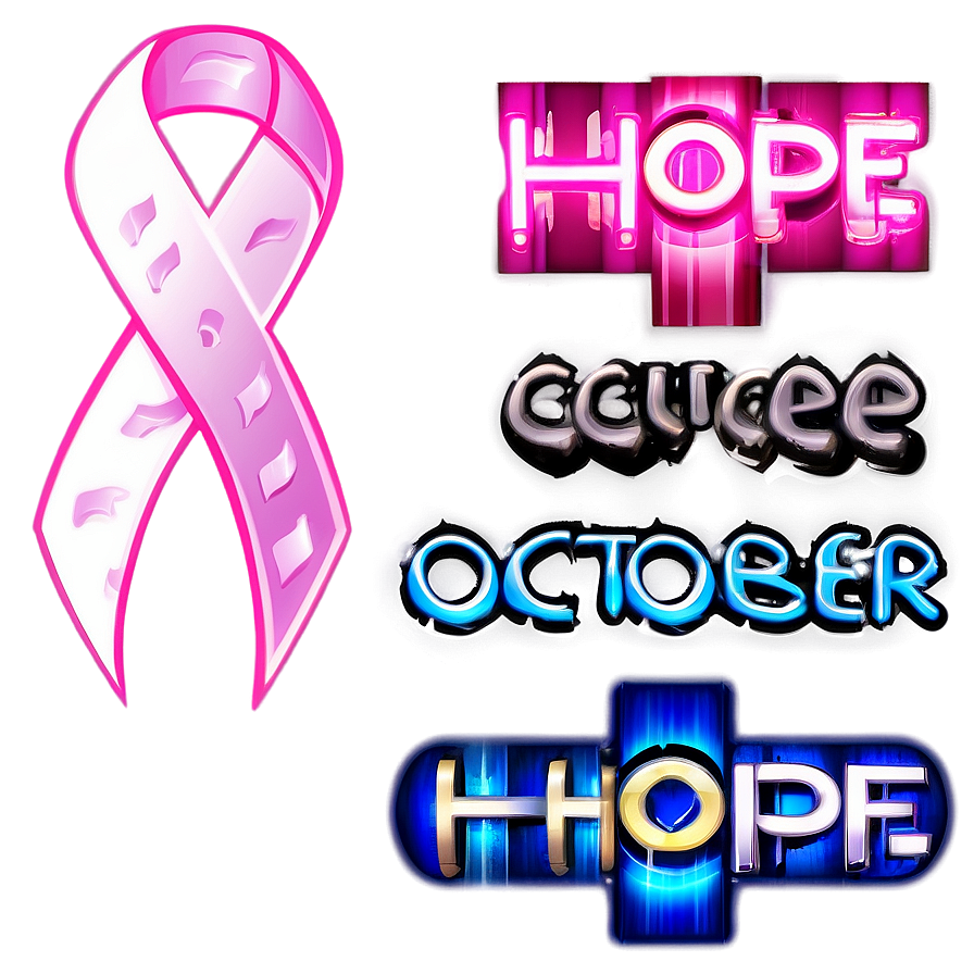 Pink Ribbon Hope October Png 38 PNG Image