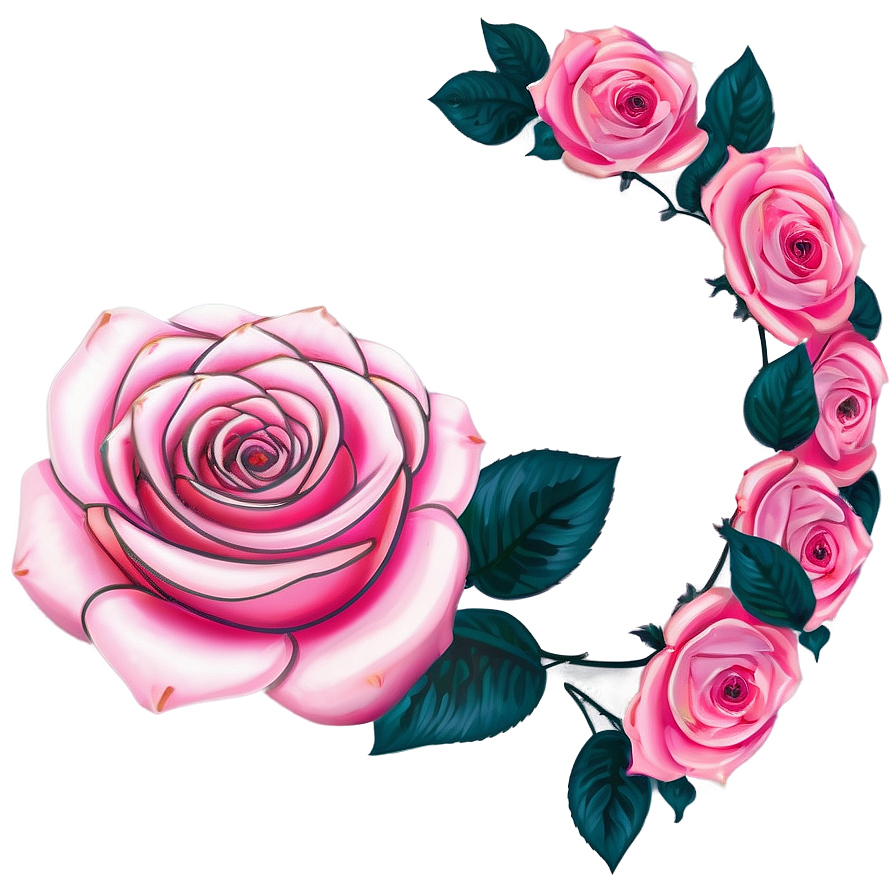 Pink Rose Wedding Png 05242024 PNG Image