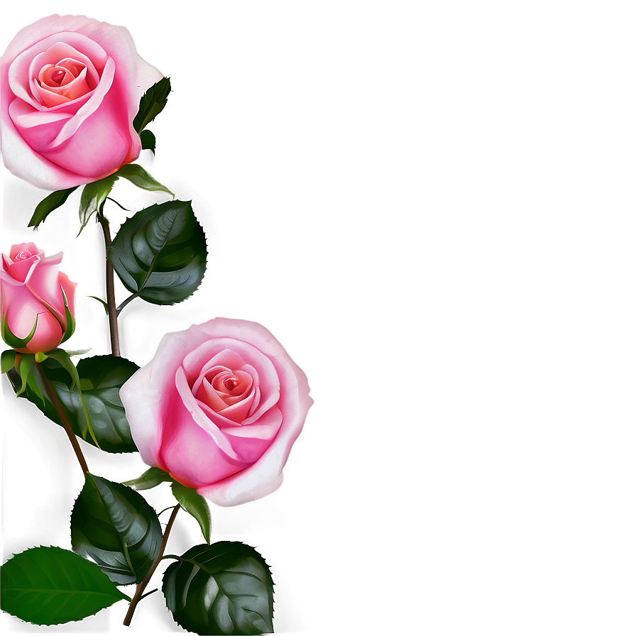 Pink Roses D PNG Image