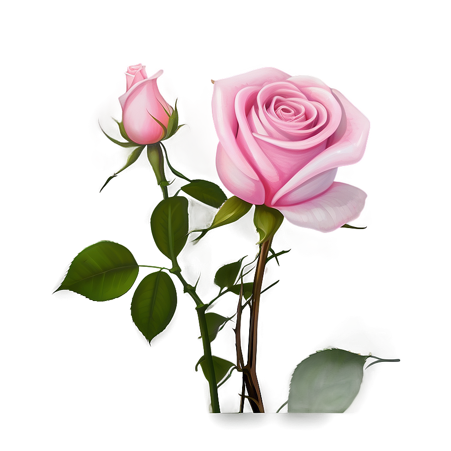 Pink Roses Digital Art Png 06122024 PNG Image