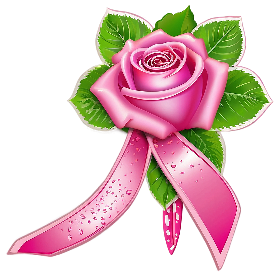 Pink Roses With Ribbons Png Eup PNG Image