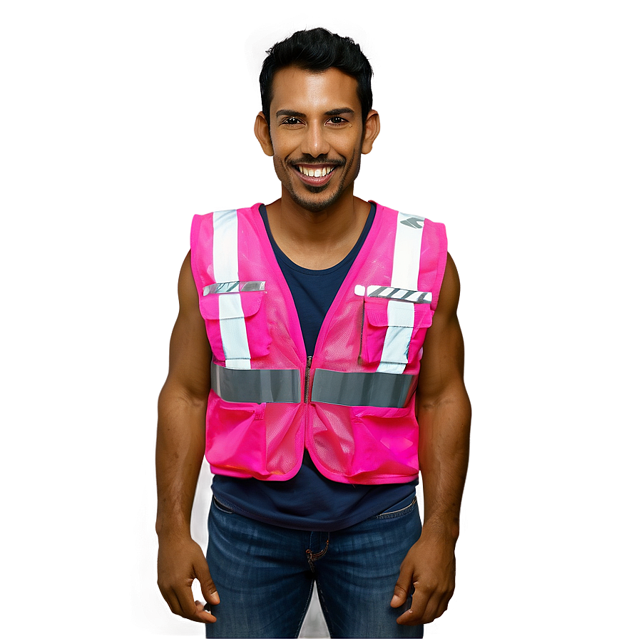 Pink Safety Vest Png Ero64 PNG Image