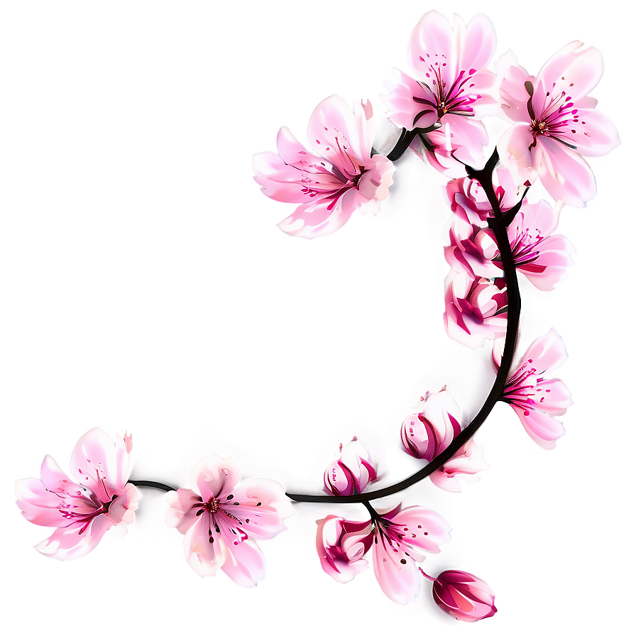 Pink Sakura Flowers Png Ddy PNG Image