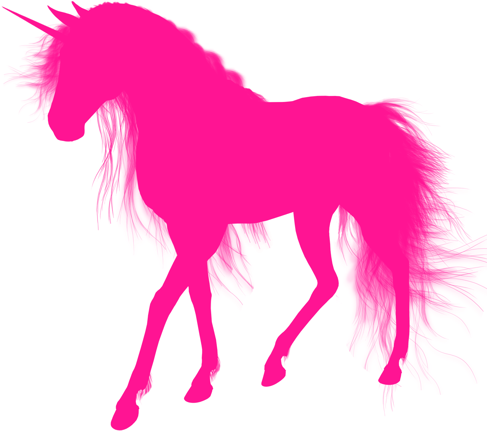 Pink Silhouette Horse PNG Image