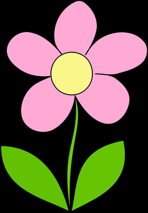 Pink Simple Flower Illustration PNG Image