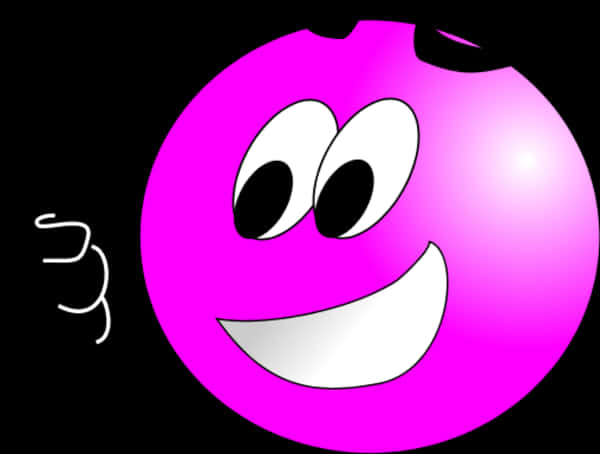 Pink Smiley Face Thumbs Up PNG Image