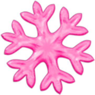 Pink Snowflake Emoji PNG Image