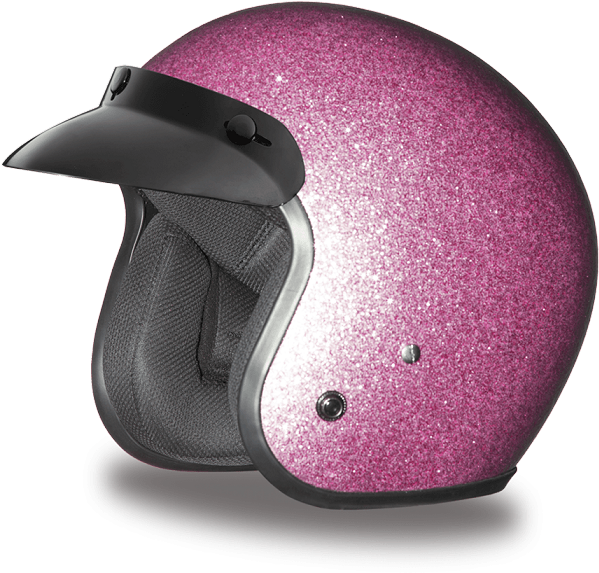 Pink Sparkle Motorcycle Helmet PNG Image