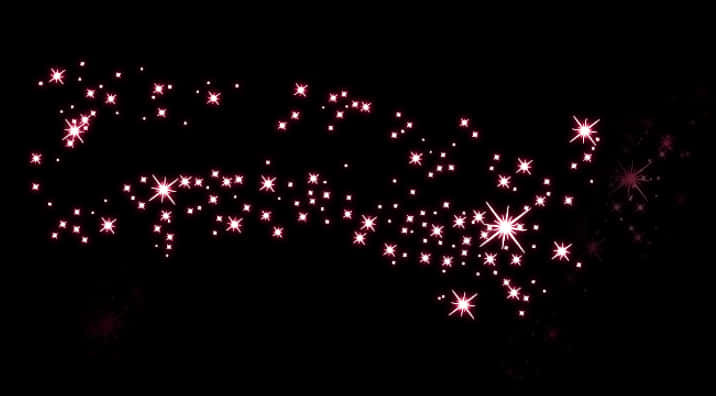 Pink Sparkleson Black Background PNG Image