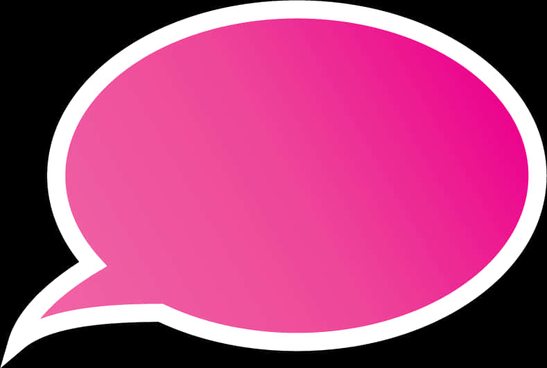 Pink Speech Bubble Graphic PNG Image