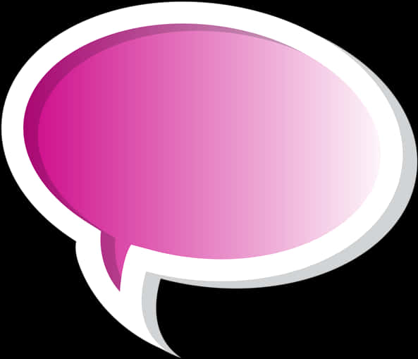 Pink Speech Bubble Graphic PNG Image