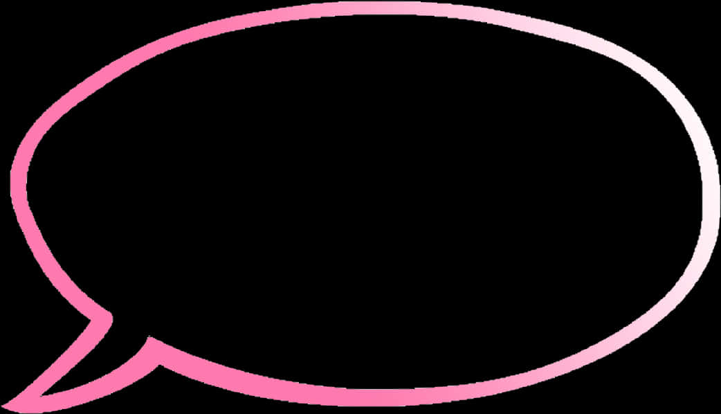 Pink Speech Bubble Outline PNG Image