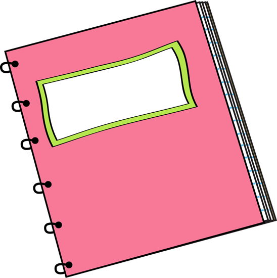 Pink Spiral Notebook Clipart PNG Image