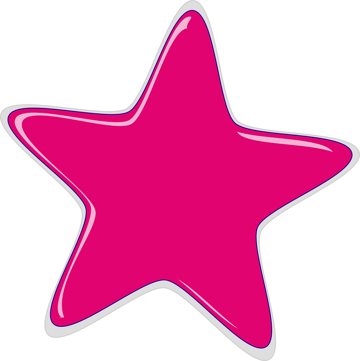 Pink_ Star_ Clipart_ Vector PNG Image