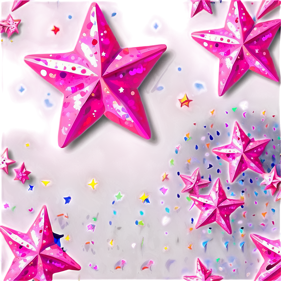 Pink Stars Png Mtj PNG Image