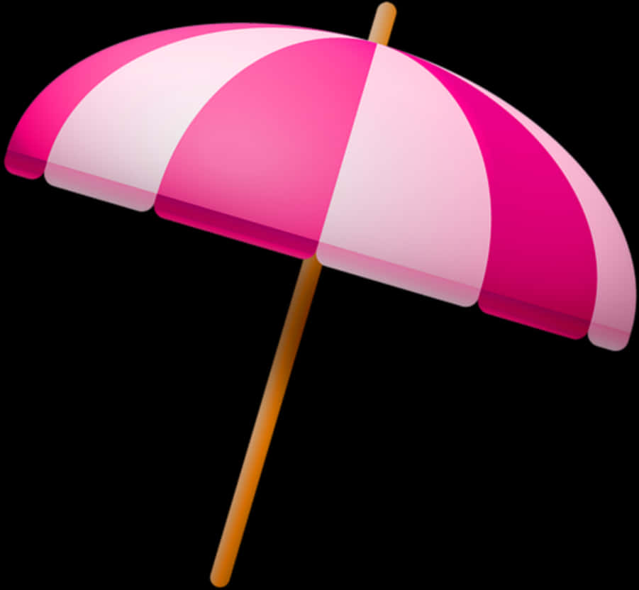 Pink Striped Umbrella Graphic PNG Image