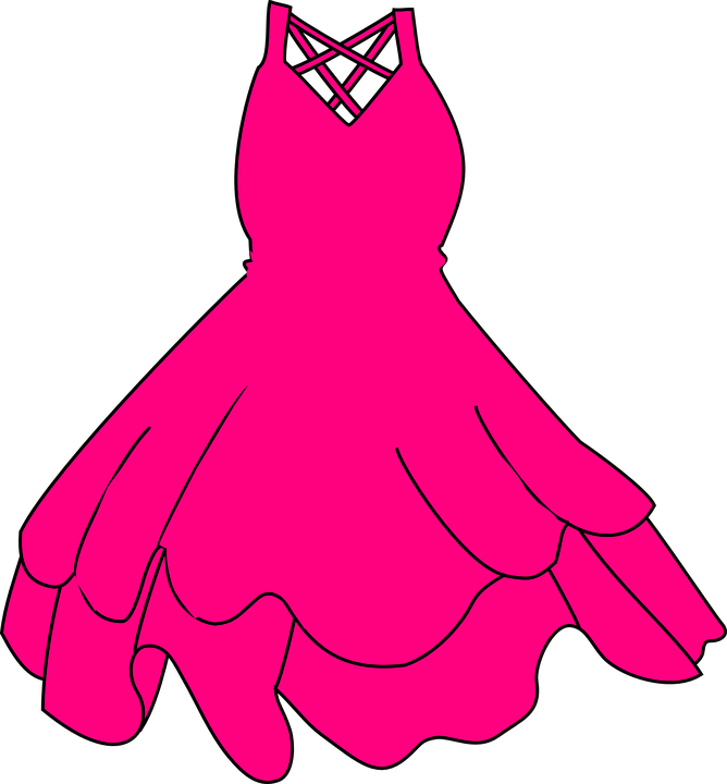 Pink Summer Dress Illustration PNG Image