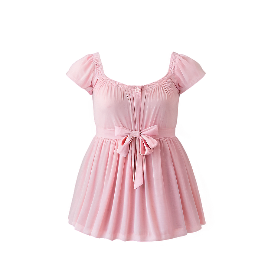 Pink Swing Dress Png Qrt PNG Image