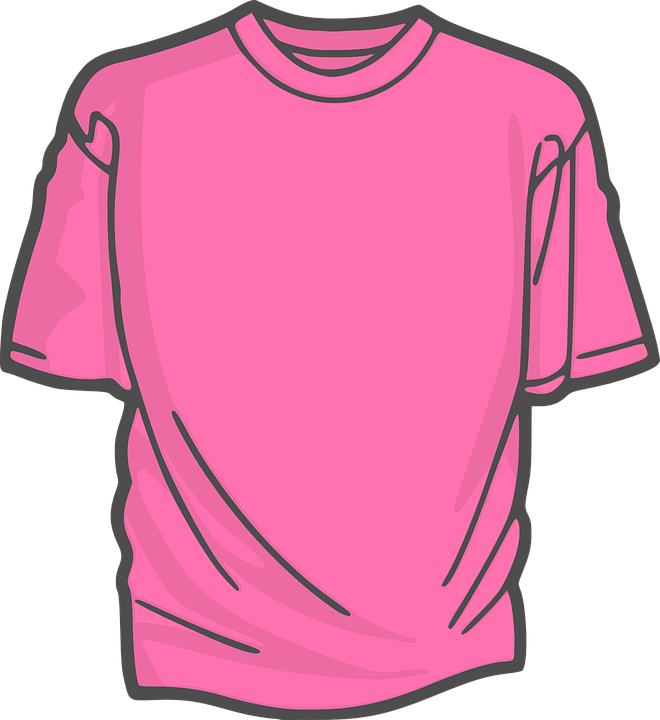 Pink T Shirt Template Vector PNG Image