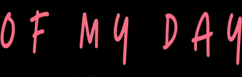 Pink Text Black Background PNG Image