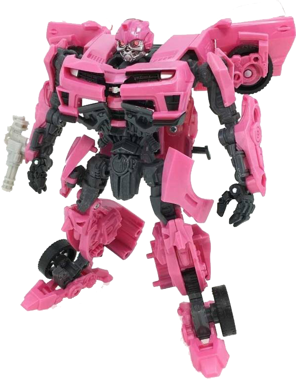 Pink Transformer Action Figure PNG Image