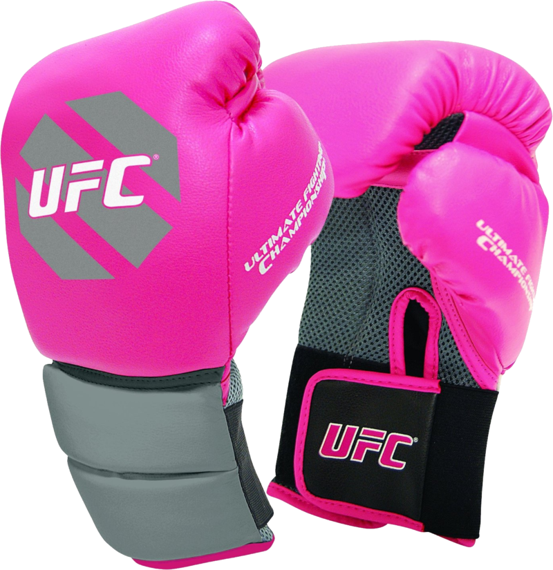 Pink U F C Boxing Gloves PNG Image