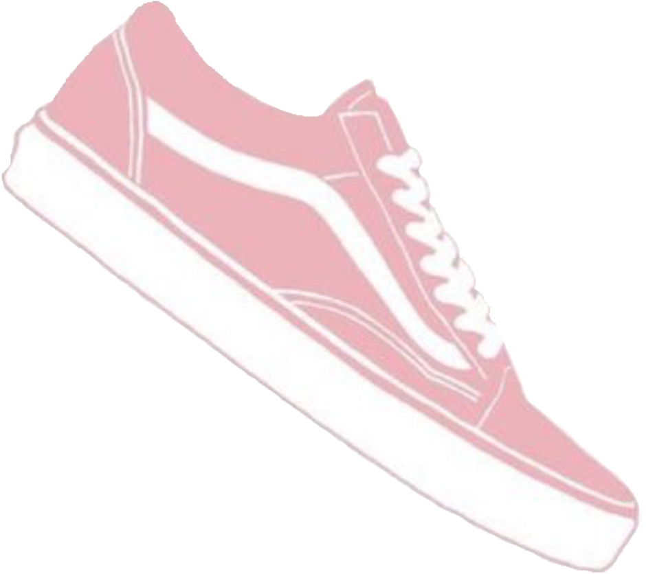 Pink Vans Sneaker Illustration PNG Image