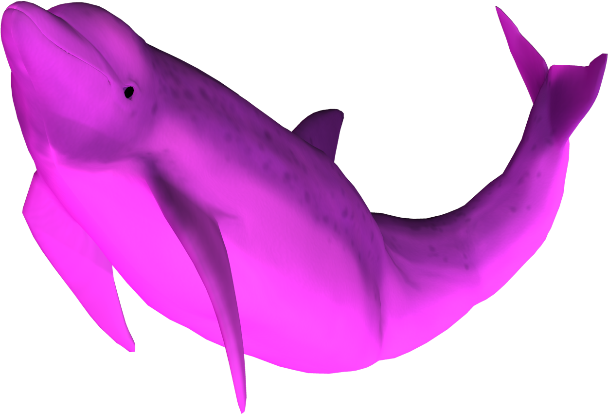 Pink3 D Whale Model PNG Image