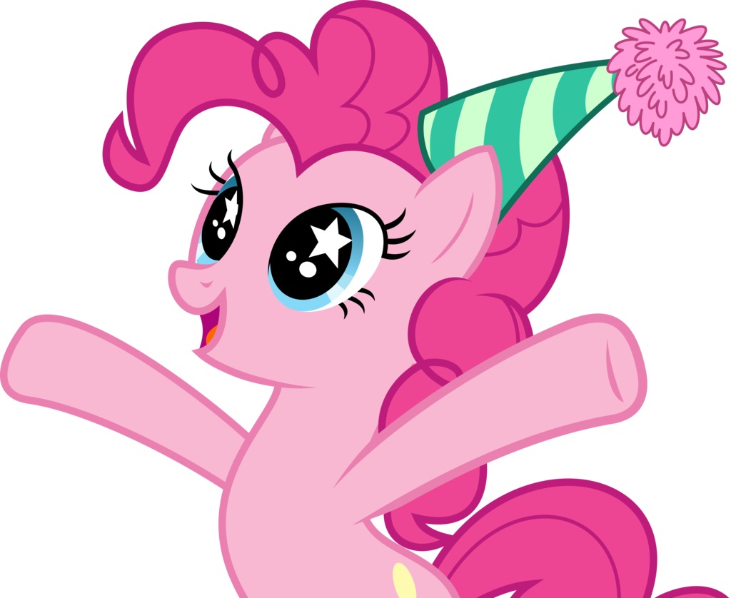 Pinkie Pie Celebration Vector PNG Image