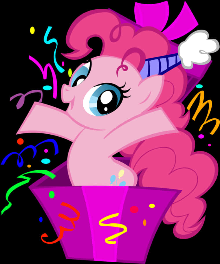 Pinkie Pie Celebration Vector PNG Image